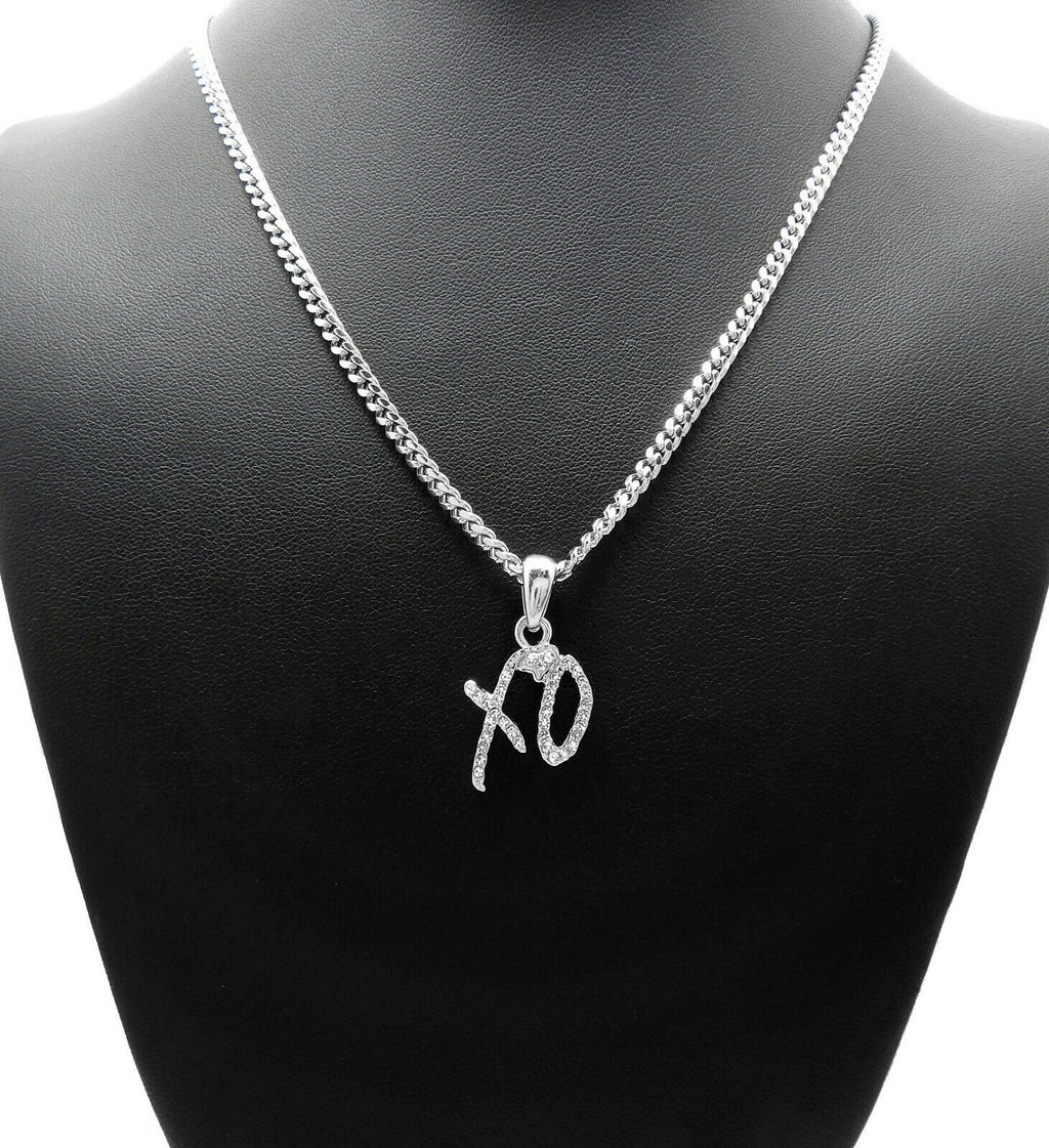 Small XO Chain Silver/Gold (iced out)